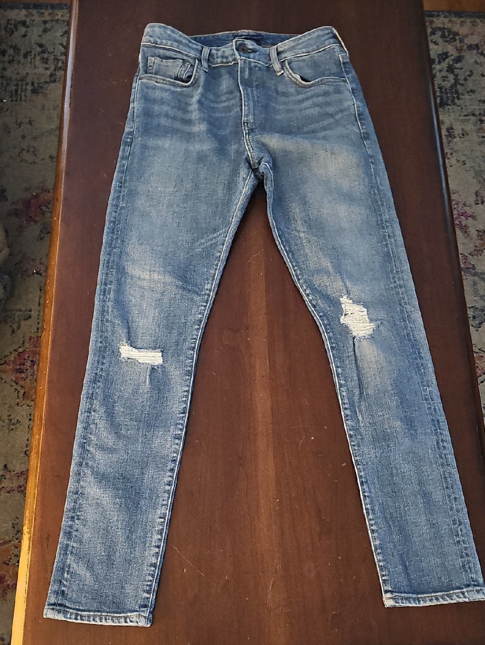 Levi's Women's Light Blue Distressed Skinny Jeans